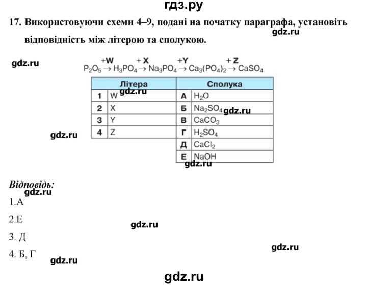 ГДЗ по химии 9 класс Ярошенко   завдання - 17, Решебник
