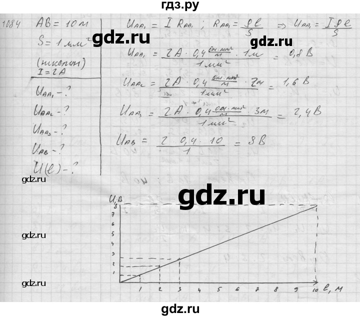 ГДЗ по физике 7‐9 класс  Перышкин Сборник задач  номер - 1084, Решебник