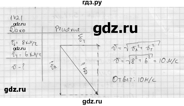 ГДЗ по физике 7‐9 класс  Перышкин Сборник задач  номер - 1421, Решебник