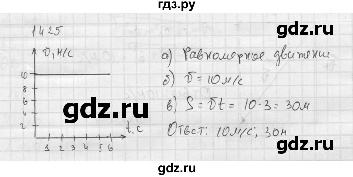 ГДЗ по физике 7‐9 класс  Перышкин Сборник задач  номер - 1425, Решебник