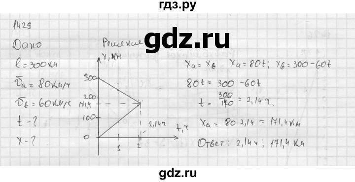 ГДЗ по физике 7‐9 класс  Перышкин Сборник задач  номер - 1429, Решебник