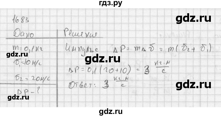 ГДЗ по физике 7‐9 класс  Перышкин Сборник задач  номер - 1683, Решебник