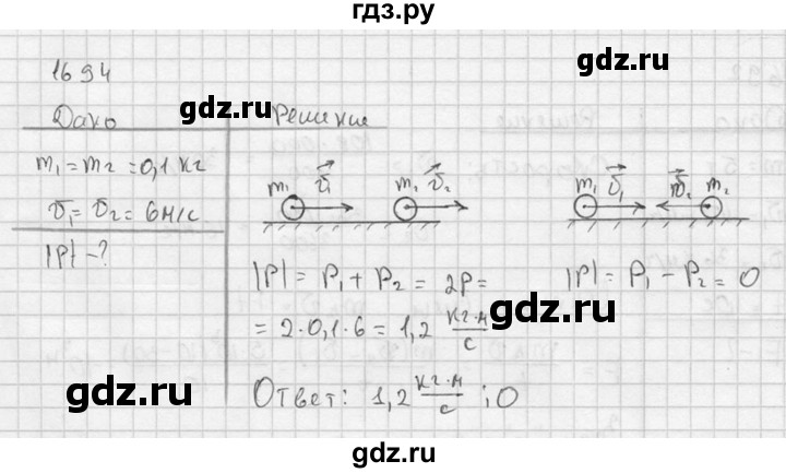 ГДЗ по физике 7‐9 класс  Перышкин Сборник задач  номер - 1694, Решебник