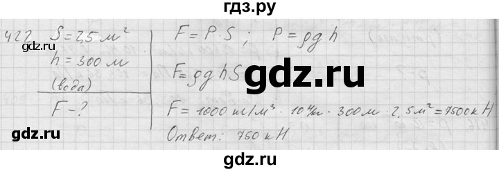 ГДЗ по физике 7‐9 класс  Перышкин Сборник задач  номер - 422, Решебник