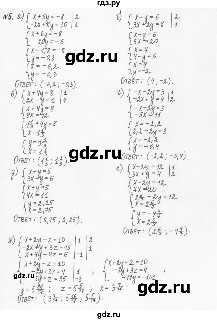 ГДЗ по алгебре 7 класс  Журавлев рабочая тетрадь  дополнение к главе 3 - 5, Решебник