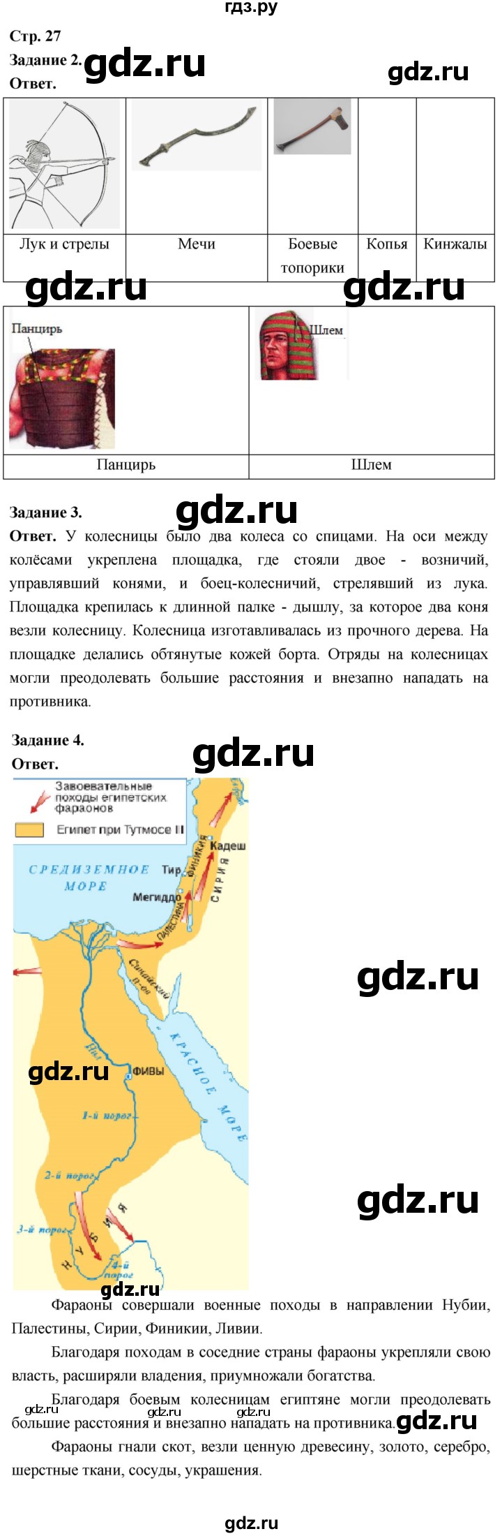 ГДЗ по истории 5 класс  Чернова рабочая тетрадь  часть 1. страница - 27, Решебник 2024