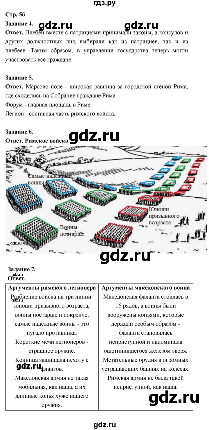 ГДЗ по истории 5 класс  Чернова рабочая тетрадь  часть 2. страница - 56, Решебник 2024