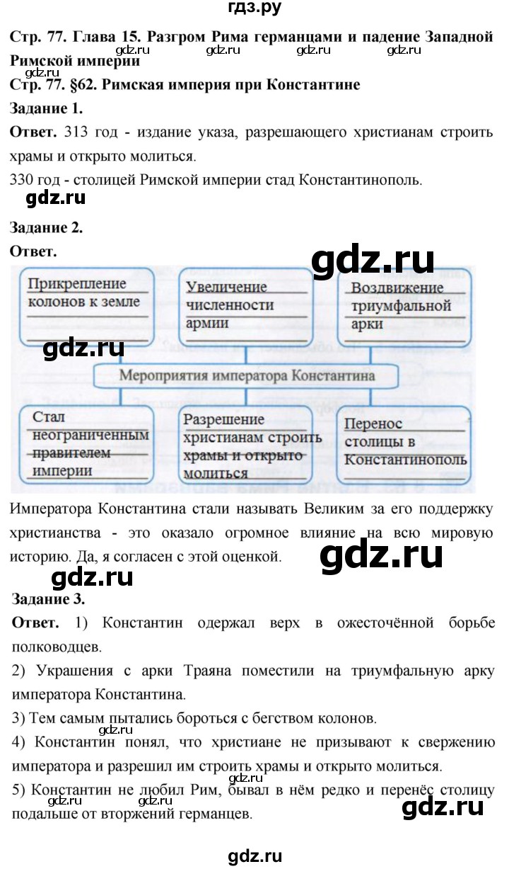 ГДЗ по истории 5 класс  Чернова рабочая тетрадь  часть 2. страница - 77, Решебник 2024