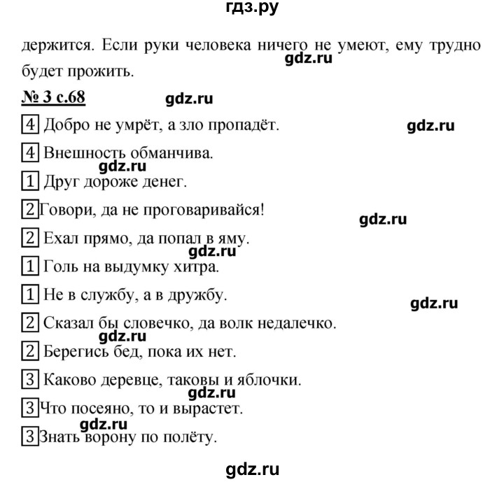ГДЗ по литературе 2 класс Кутявина рабочая тетрадь  страница - 68, Решебник