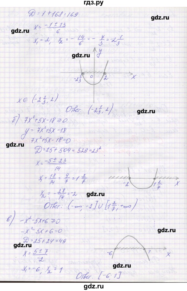 ГДЗ по алгебре 9 класс Звавич дидактические материалы  вариант 1 / С-19 - 2, Решебник 