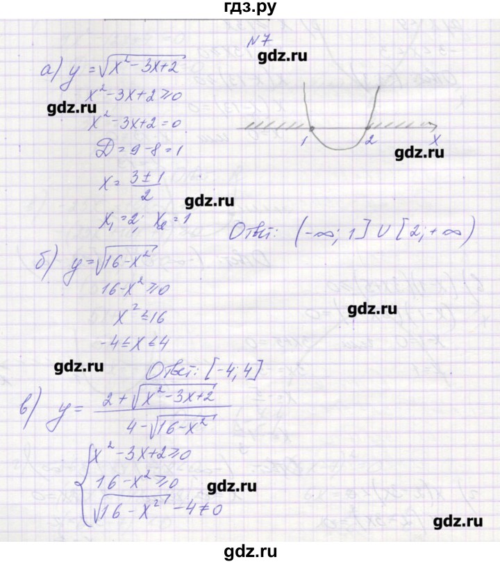 ГДЗ по алгебре 9 класс Звавич дидактические материалы  вариант 1 / С-19 - 7, Решебник 