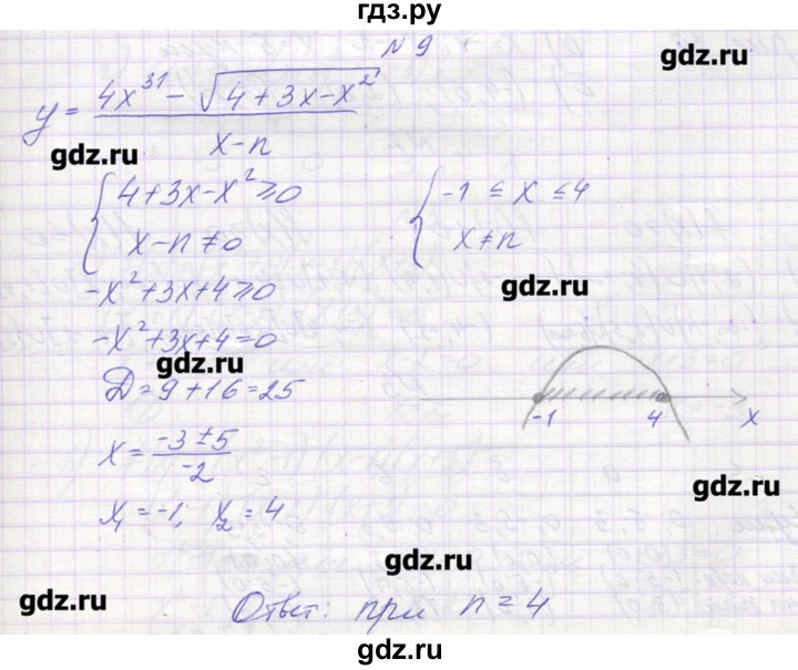 ГДЗ по алгебре 9 класс Звавич дидактические материалы  вариант 1 / С-20 - 9, Решебник 