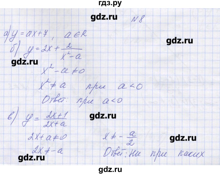 ГДЗ по алгебре 9 класс Звавич дидактические материалы  вариант 2 / С-2 - 8, Решебник 
