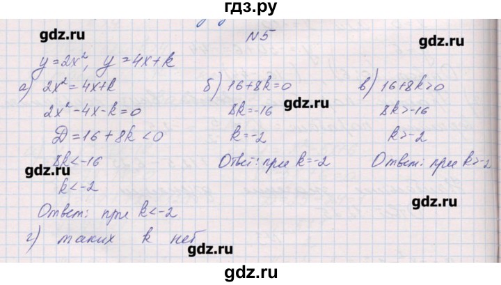 ГДЗ по алгебре 9 класс Звавич дидактические материалы  контрольные работы / К-2 / вариант 2 - 5, Решебник 