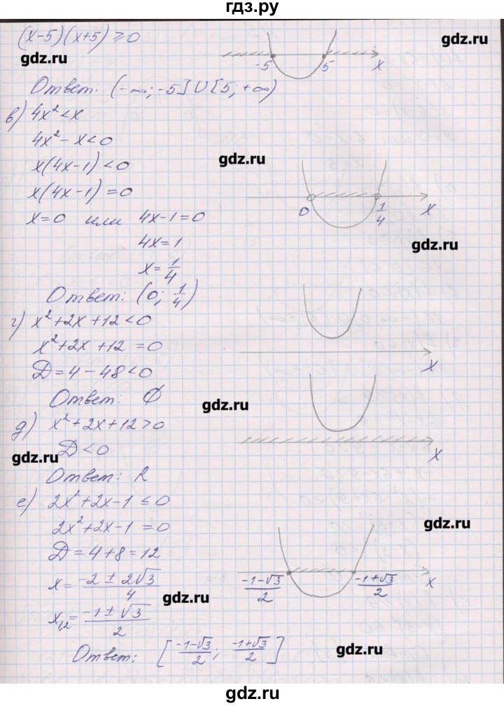 ГДЗ по алгебре 9 класс Звавич дидактические материалы  контрольные работы / К-4 / вариант 2 - 1, Решебник 