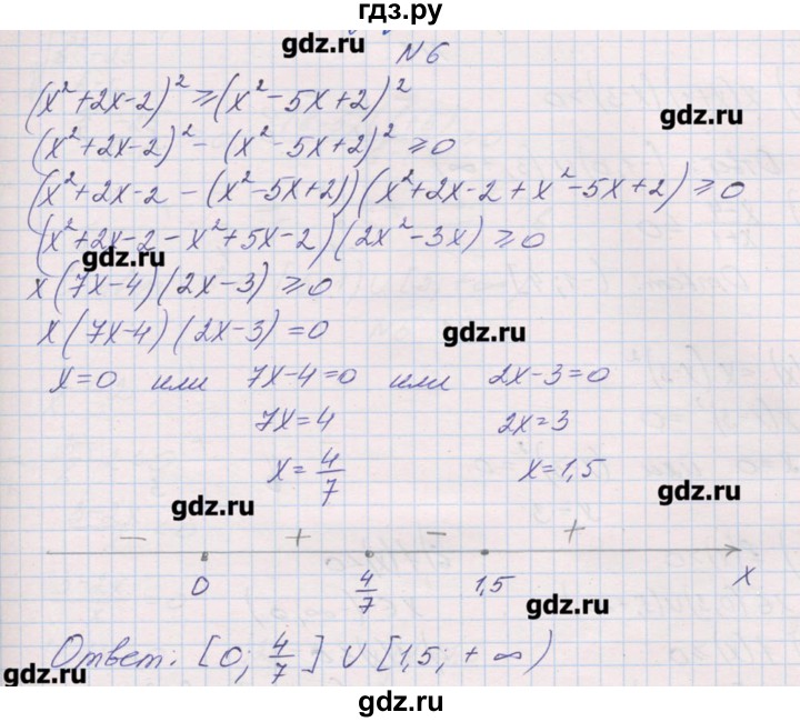 ГДЗ по алгебре 9 класс Звавич дидактические материалы  контрольные работы / К-5 / вариант 1 - 6, Решебник 