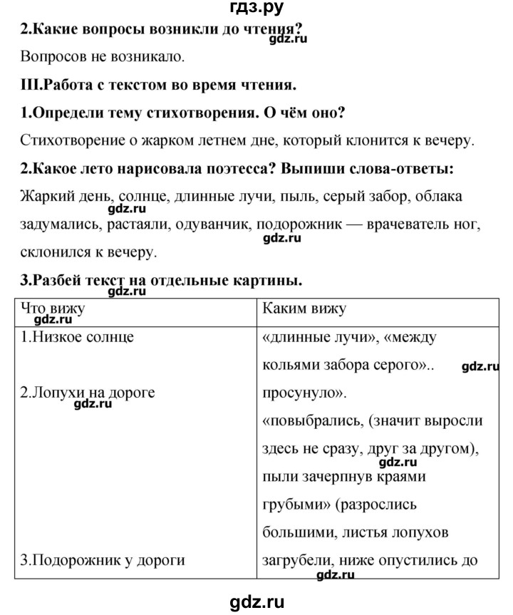 ГДЗ Страница 85 Литература 4 Класс Рабочая Тетрадь Бунеев, Бунеева