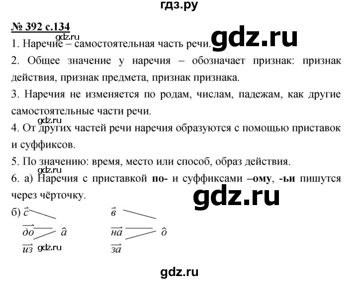 ГДЗ по русскому языку 4 класс Ломакович   упражнение - 392, Решебник №1