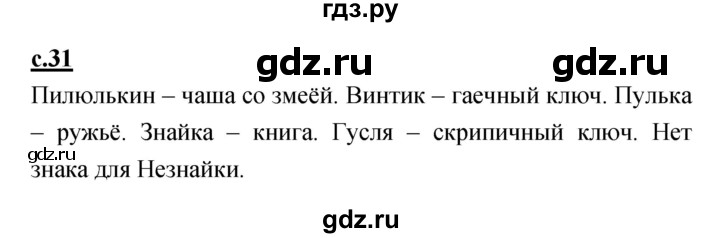 ГДЗ по русскому языку 1 класс Климанова азбука  часть 1. страница - 31, Решебник 2017 №1