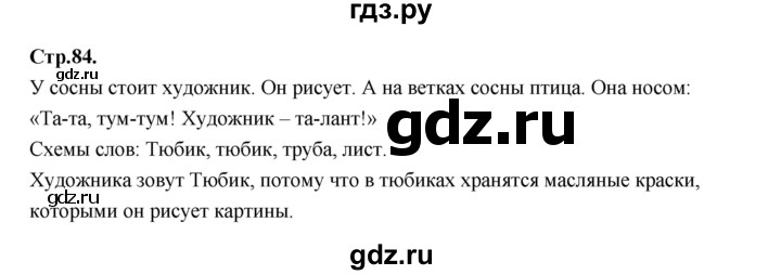 ГДЗ по русскому языку 1 класс Климанова азбука  часть 1. страница - 84, Решебник 2023