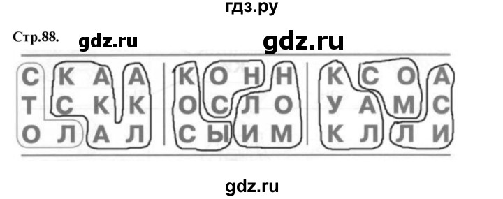 ГДЗ по русскому языку 1 класс Климанова азбука  часть 1. страница - 88, Решебник 2023
