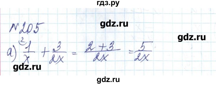 ГДЗ по алгебре 8 класс Бевз   вправа - 205, Решебник