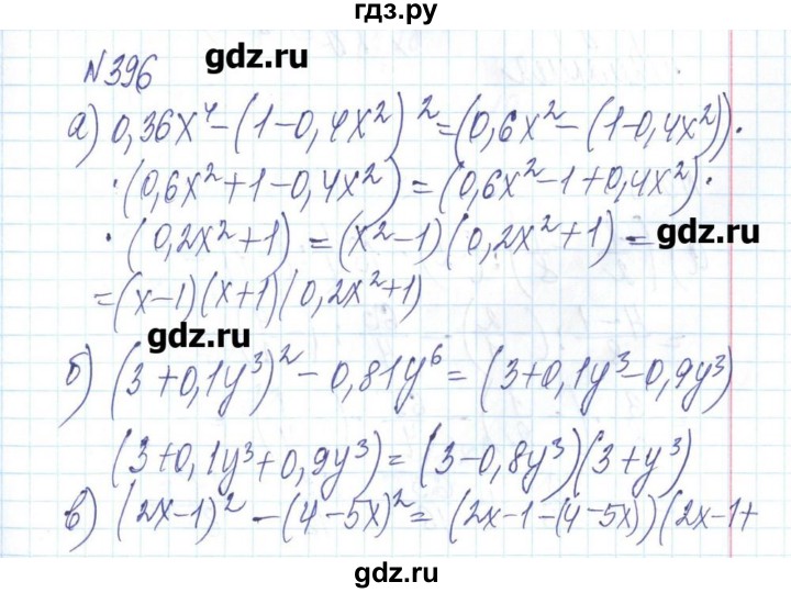 ГДЗ по алгебре 8 класс Бевз   вправа - 396, Решебник