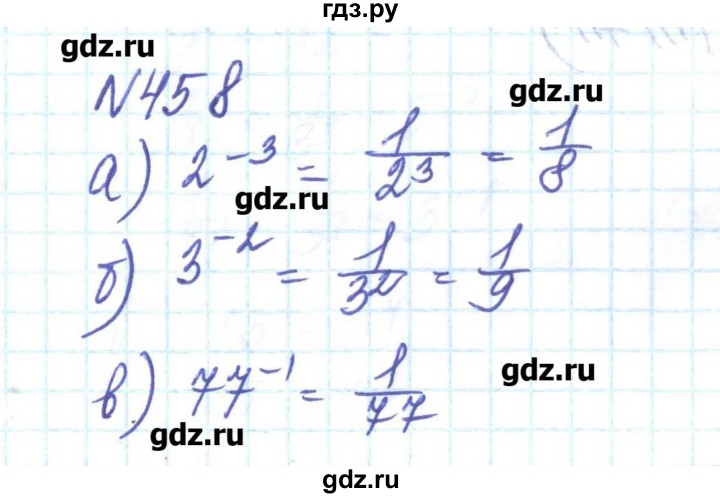 ГДЗ по алгебре 8 класс Бевз   вправа - 458, Решебник