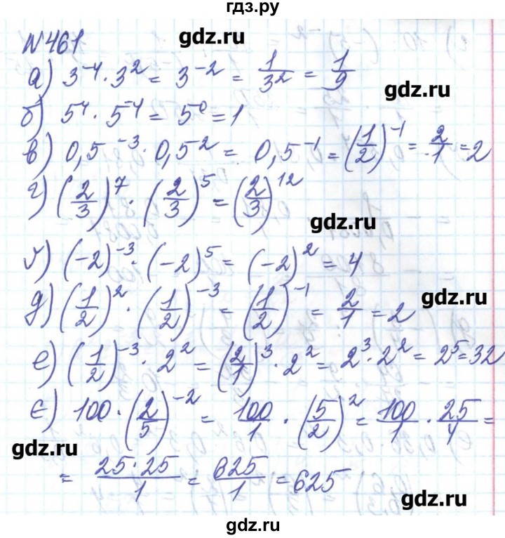 ГДЗ по алгебре 8 класс Бевз   вправа - 461, Решебник