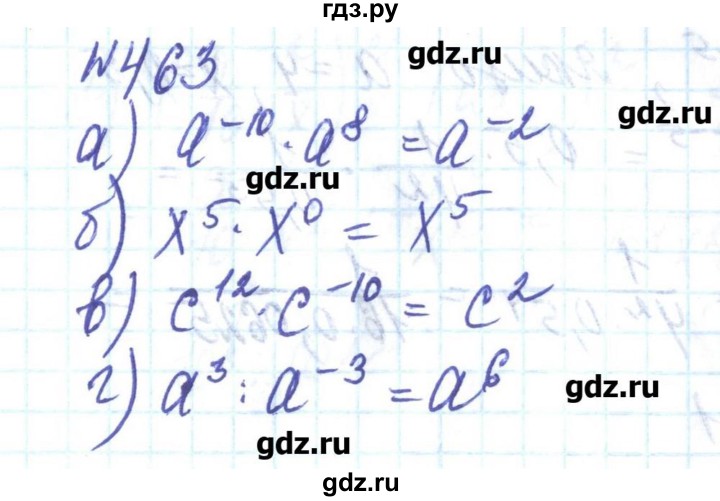 ГДЗ по алгебре 8 класс Бевз   вправа - 463, Решебник