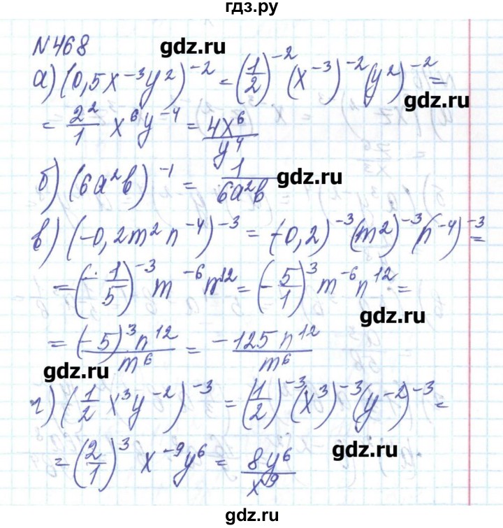 ГДЗ по алгебре 8 класс Бевз   вправа - 468, Решебник