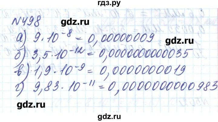ГДЗ по алгебре 8 класс Бевз   вправа - 498, Решебник