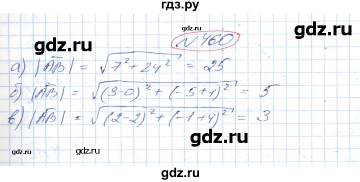 ГДЗ по геометрии 9 класс Ершова   завдання - 460, Решебник №1