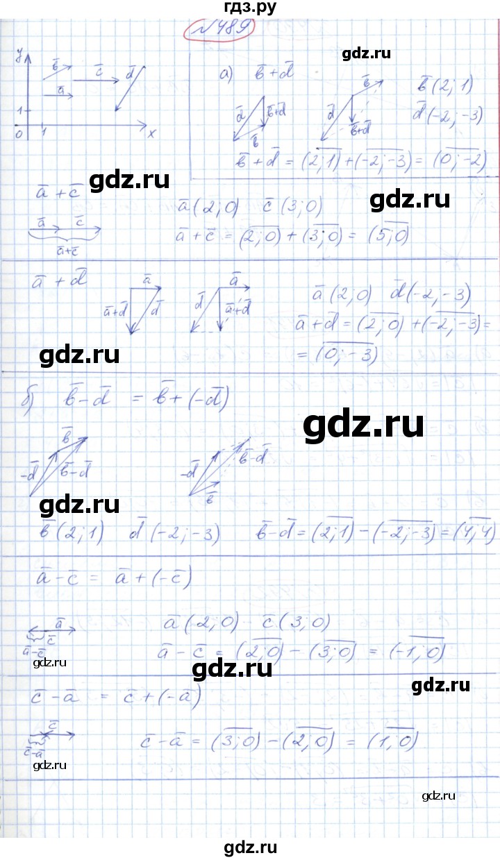 ГДЗ по геометрии 9 класс Ершова   завдання - 489, Решебник №1