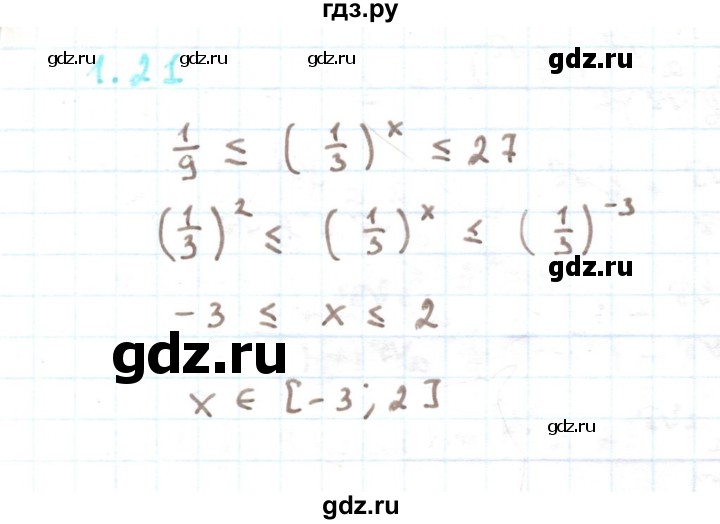 ГДЗ по алгебре 11 класс Мерзляк  Углубленный уровень параграф 1 - 1.21, Решебник