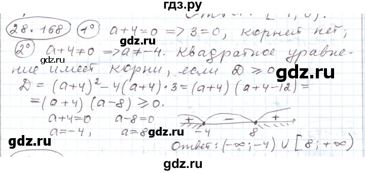 ГДЗ по алгебре 11 класс Мерзляк  Углубленный уровень параграф 28 - 28.168, Решебник