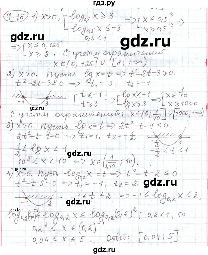 ГДЗ по алгебре 11 класс Мерзляк  Углубленный уровень параграф 7 - 7.18, Решебник