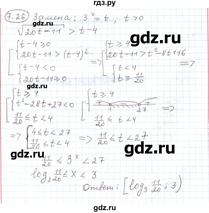 ГДЗ по алгебре 11 класс Мерзляк  Углубленный уровень параграф 7 - 7.26, Решебник