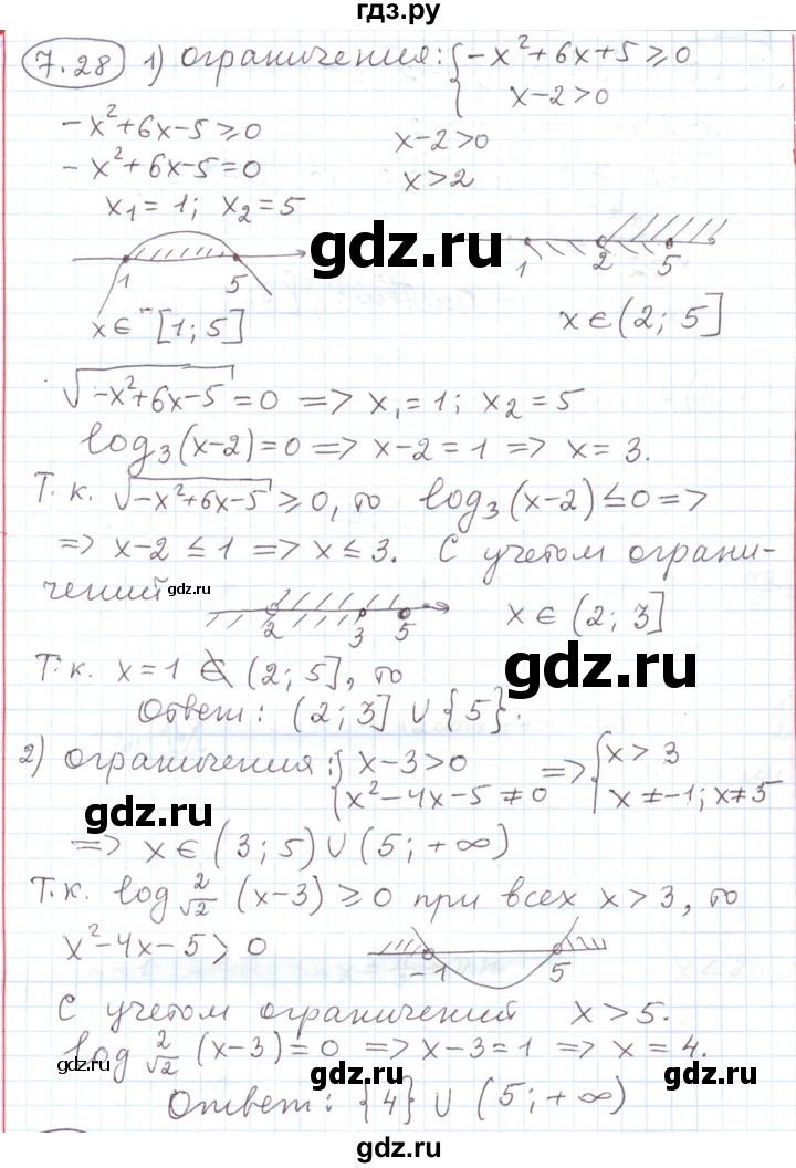 ГДЗ по алгебре 11 класс Мерзляк  Углубленный уровень параграф 7 - 7.28, Решебник