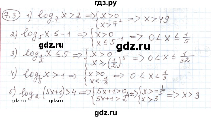 ГДЗ по алгебре 11 класс Мерзляк  Углубленный уровень параграф 7 - 7.3, Решебник