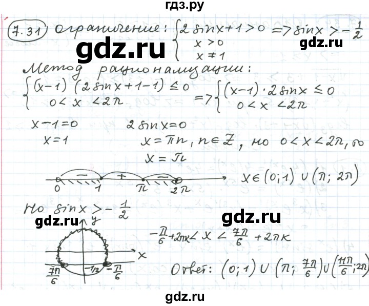 ГДЗ по алгебре 11 класс Мерзляк  Углубленный уровень параграф 7 - 7.31, Решебник