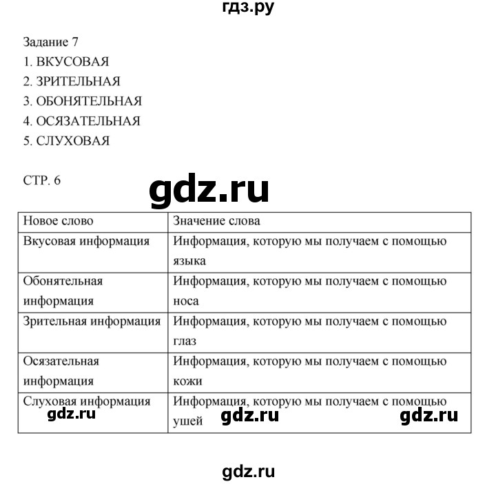 ГДЗ по информатике 3 класс Матвеева рабочая тетрадь  §1 - 7, Решебник №1