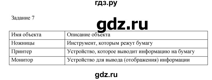 ГДЗ по информатике 3 класс Матвеева рабочая тетрадь  §11 - 7, Решебник №1