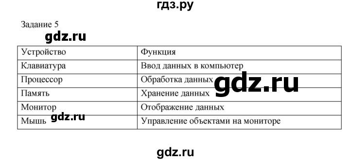 ГДЗ по информатике 3 класс Матвеева рабочая тетрадь  §12 - 5, Решебник №1