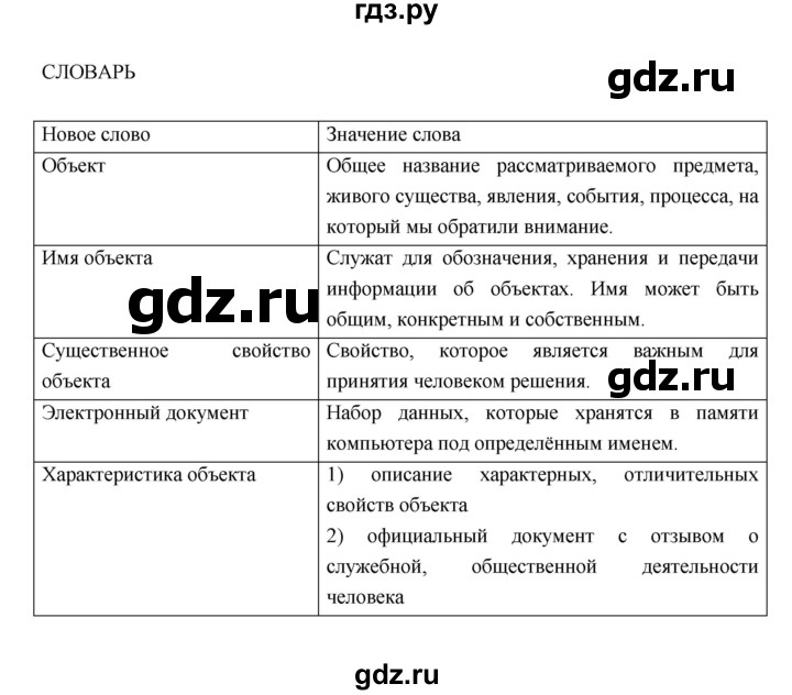 ГДЗ по информатике 3 класс Матвеева рабочая тетрадь  итоги / глава 3 - 10, Решебник №1