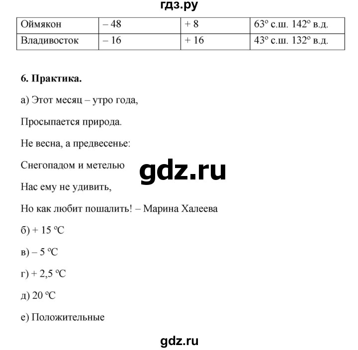 ГДЗ по географии 6 класс Болотникова тетрадь-практикум   страница - 52, Решебник