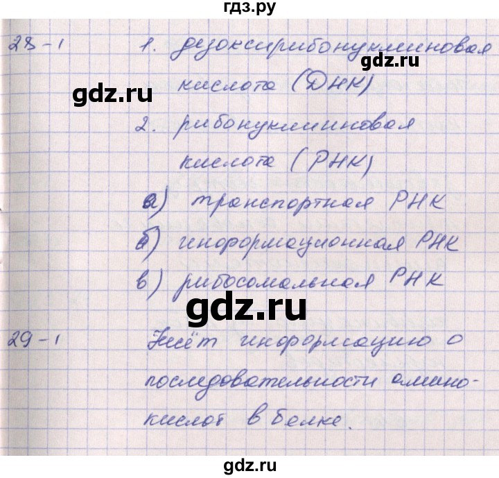 ГДЗ по биологии 9 класс Цибулевский рабочая тетрадь Общие закономерности (Мамонтов)  параграф - 21 (21.22), Решебник к тетради 2016