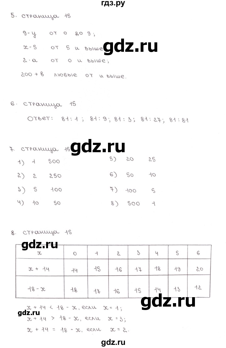 ГДЗ по математике 5 класс Ерина рабочая тетрадь к учебнику Зубаревой  часть 1. страница - 15, Решебник