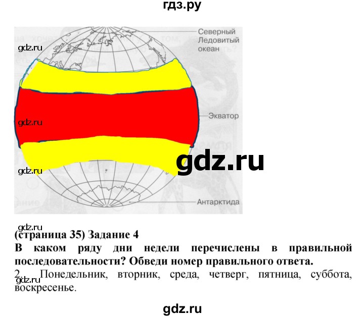ГДЗ по окружающему миру 1 класс Плешаков проверочные работы  страница - 35, Решебник 2017