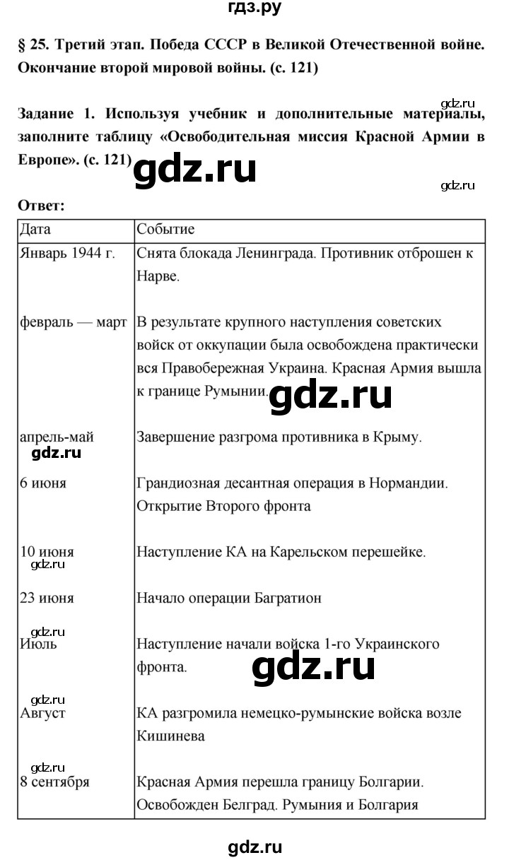 Параграф 25 история 9 класс